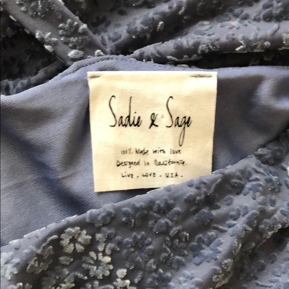 Sadie & Sage Velvet Floral Accent Romper - Picture 5 of 5